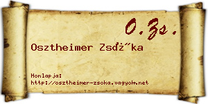 Osztheimer Zsóka névjegykártya